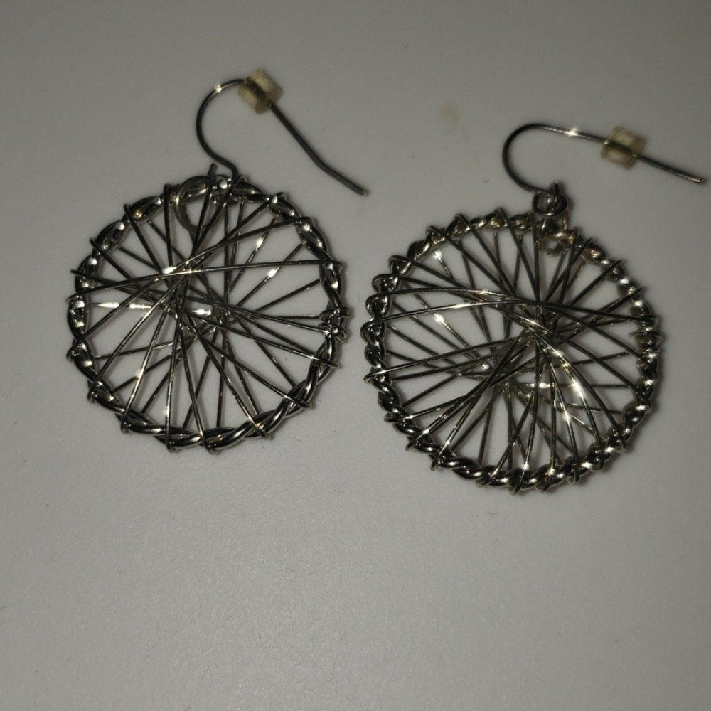 Pinwheel silver earrings